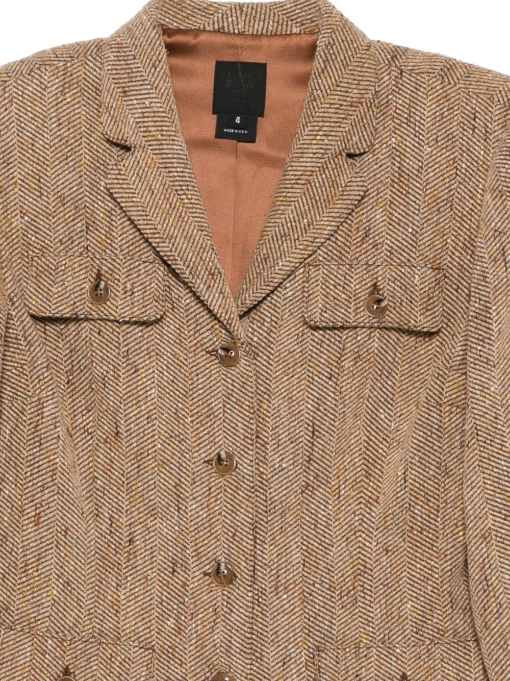 Anna Sui Chevron Jacket - Brown 