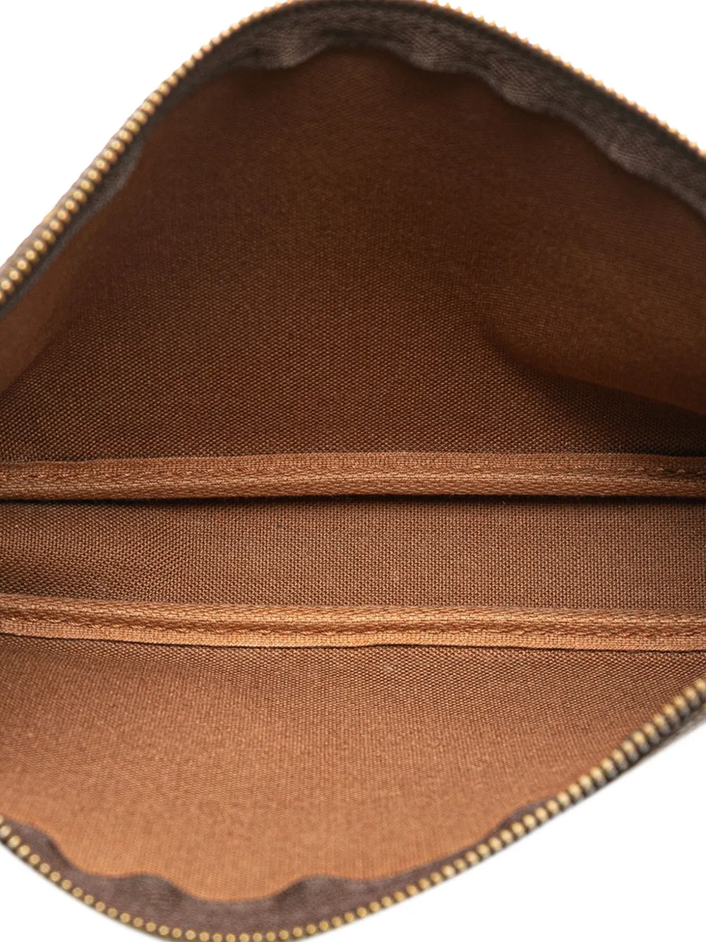 Pre-owned Louis Vuitton 1999 Monogram Pochette Accessoires Shoulder Bag In Brown