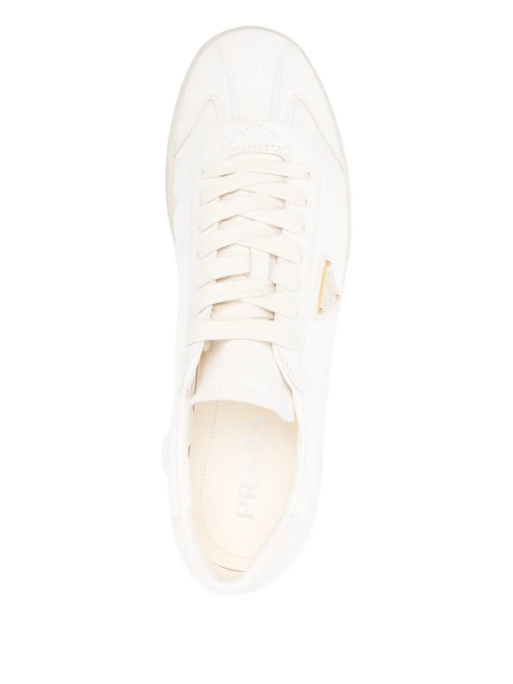 Prada Lace Up Shoes In White