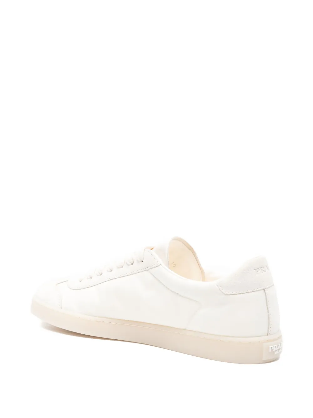 Prada Lace Up Shoes In White