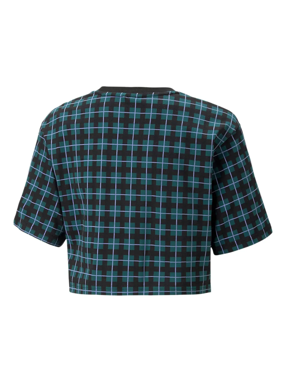 Puma Plaid Cropped T-shirt In Multi