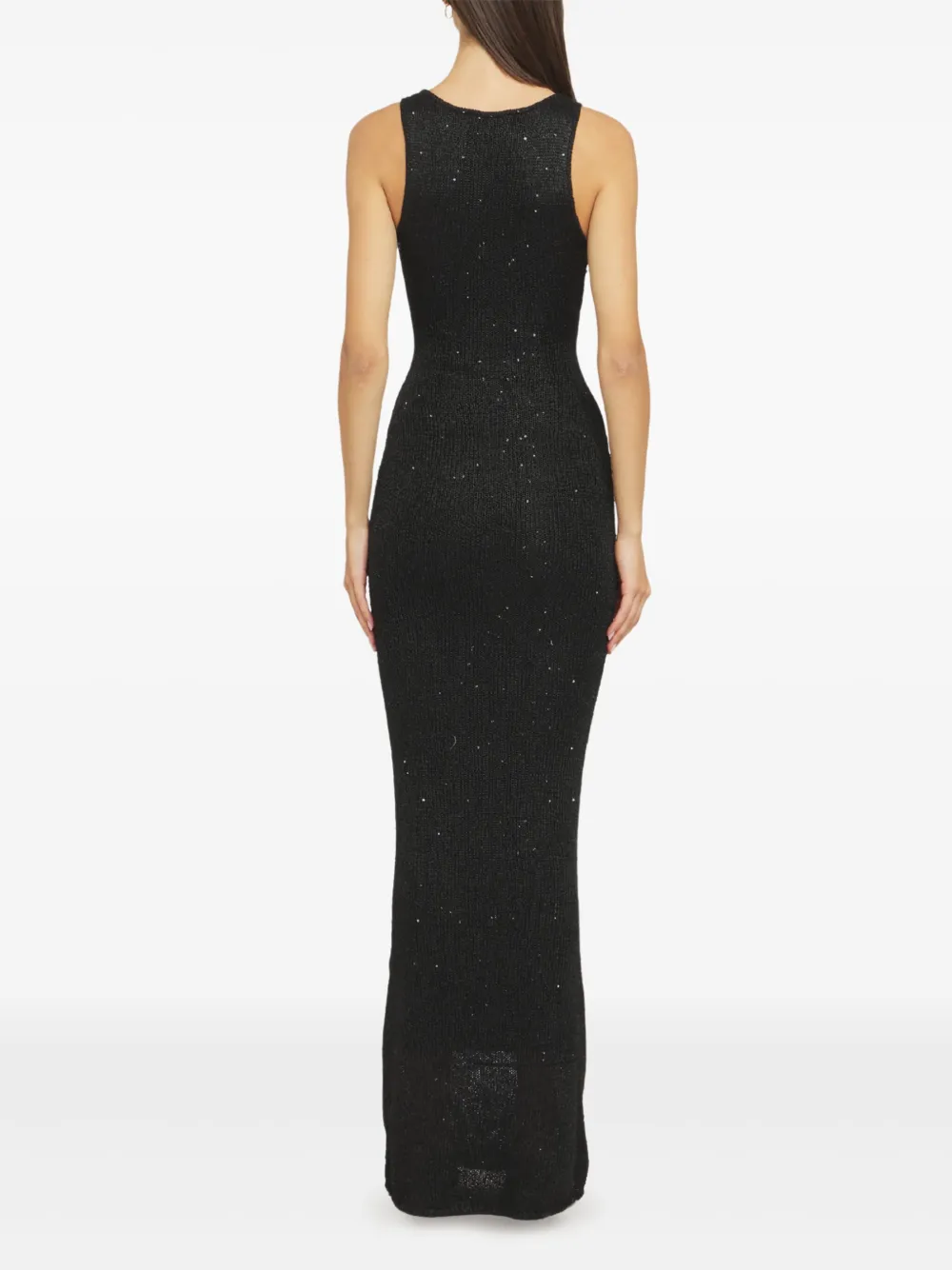 Asta Resort Natalia maxi-maxi-jurk Zwart