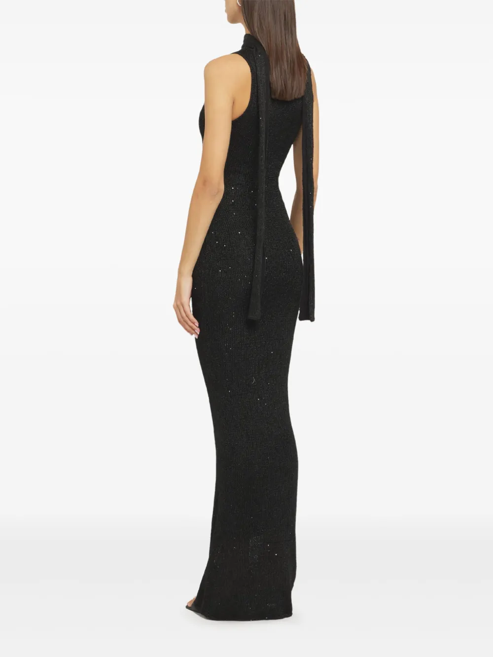 Asta Resort Natalia maxi-maxi-jurk Zwart