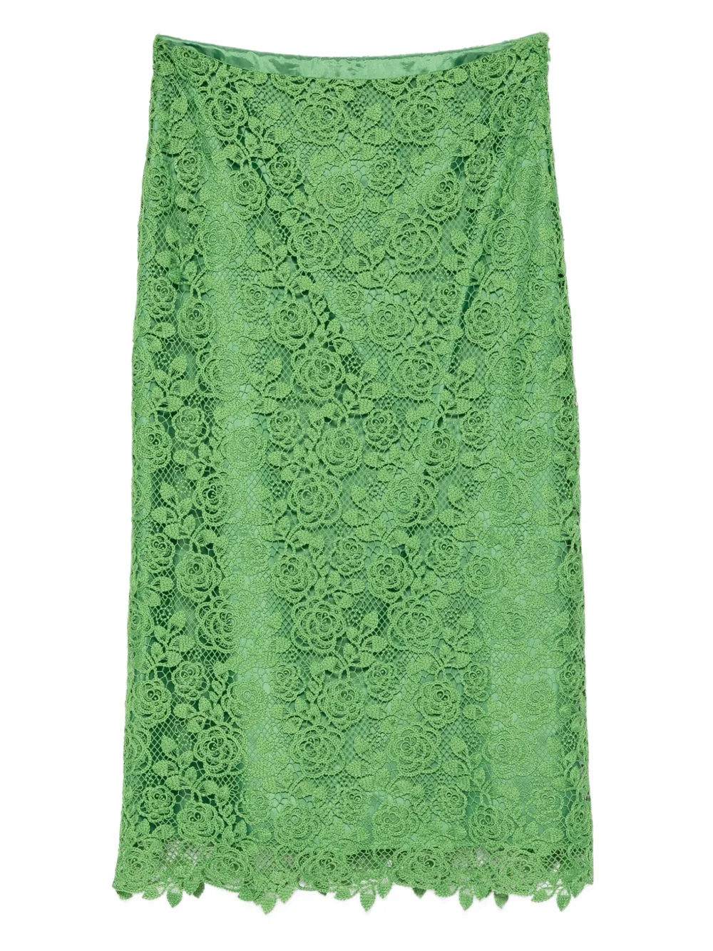 Anna Sui falda con encaje floral | verde | Image 1