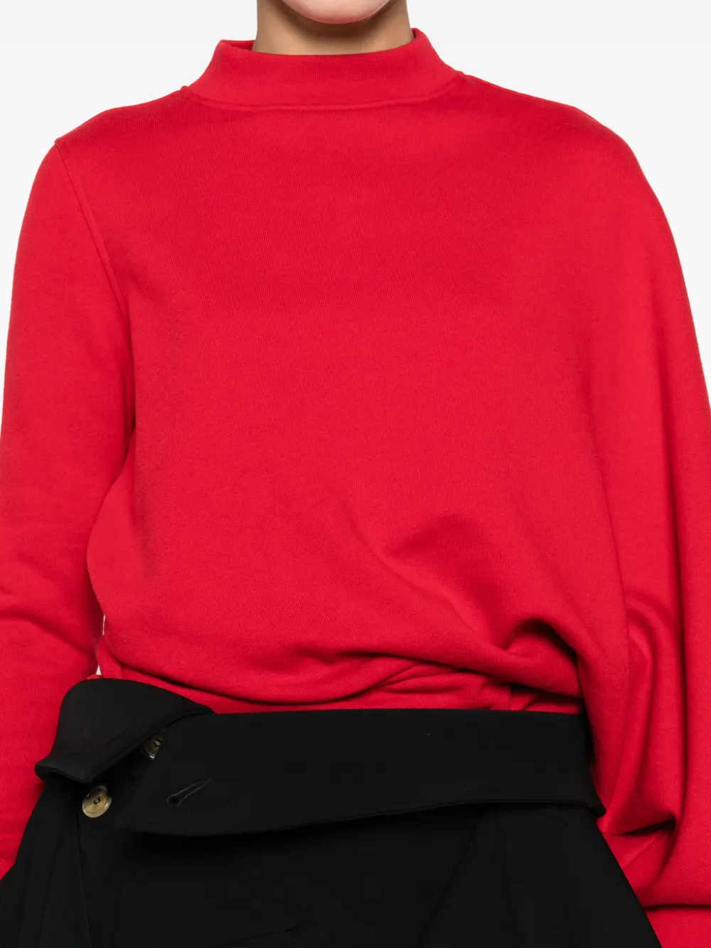 A.w.a.k.e. Draped Long-sleeve Top In Red