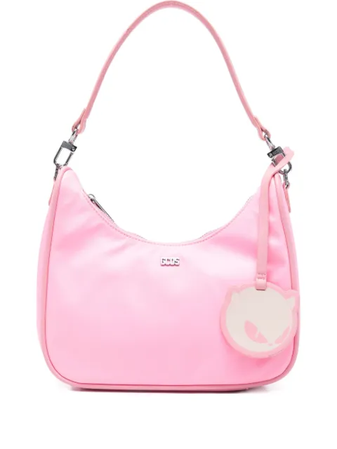GCDS logo-charm tote bag
