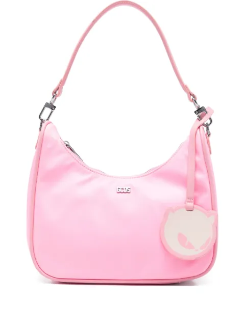 GCDS logo-charm tote bag