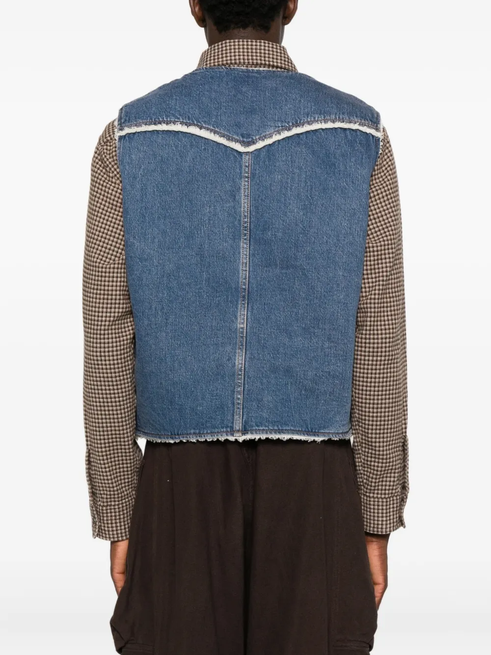 Levi's Western Denim Waistcoat In Blue