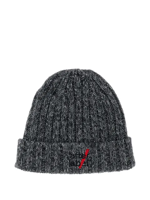 AFTER LABEL ribbed embroider-logo beanie