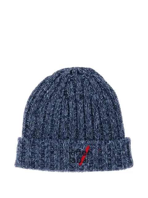 AFTER LABEL ribbed embroidery-logo beanie