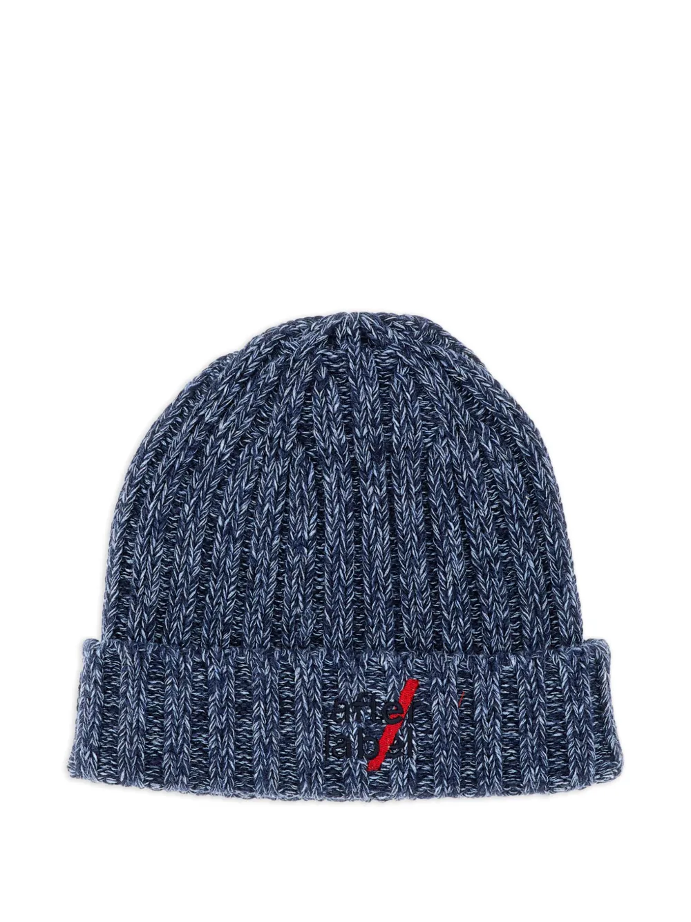 AFTER LABEL Gerippte Beanie mit Logo | Blau | Image 1