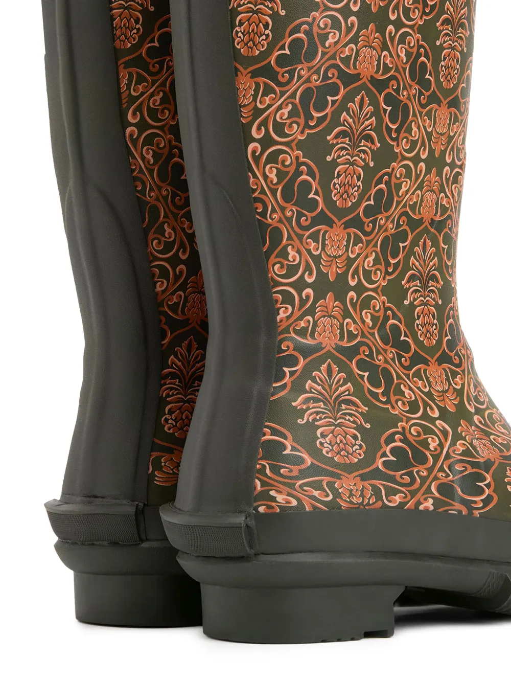 Barbour Regenlaarzen met ananas print Groen