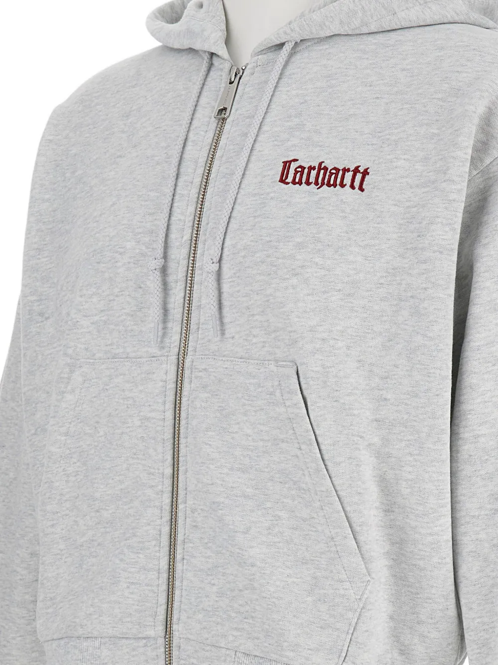 Carhartt Schooling Zip-up Hoodie In Gray