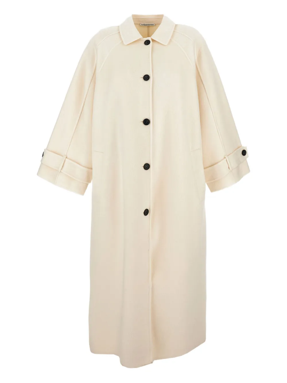 Stefano Mortari Button Fastening Coat In Neutral