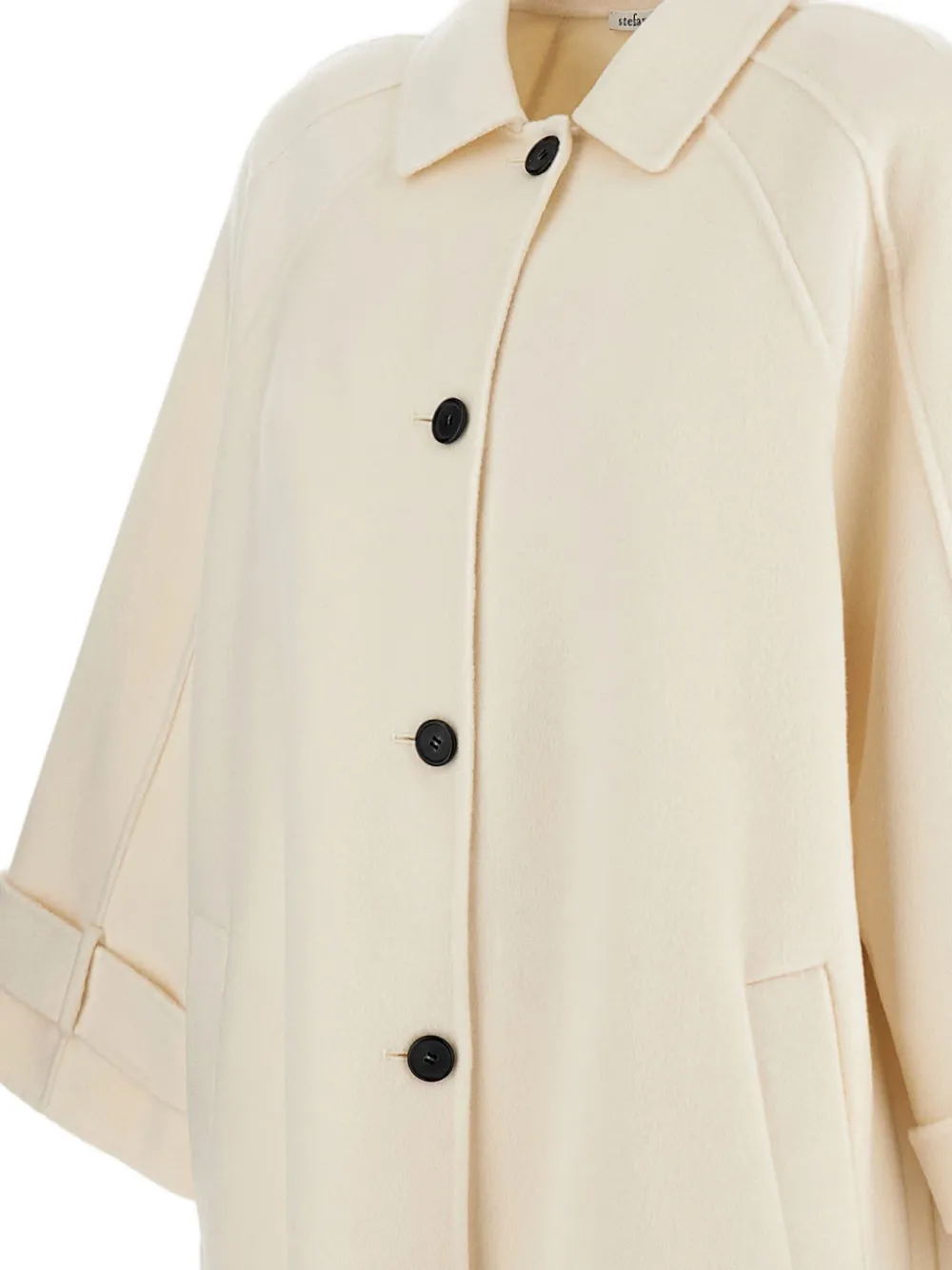 Stefano Mortari Button Fastening Coat In Neutral