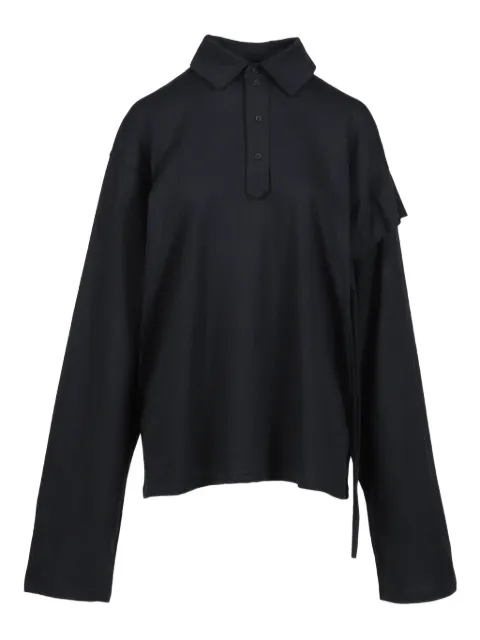 Ottolinger ruffled-sleeve polo top