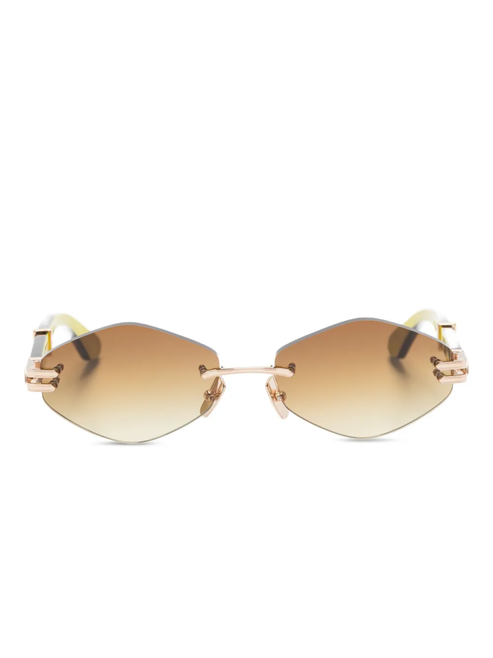 Maybach eyewear geometric-frame rimless sunglasses | Black | Image 1