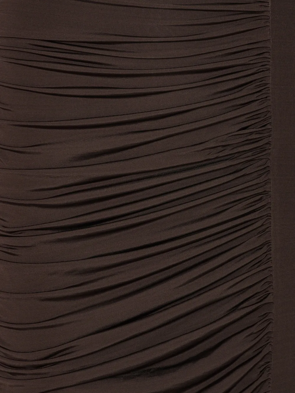 ROTATE BIRGER CHRISTENSEN Midi-jurk met ruches Bruin