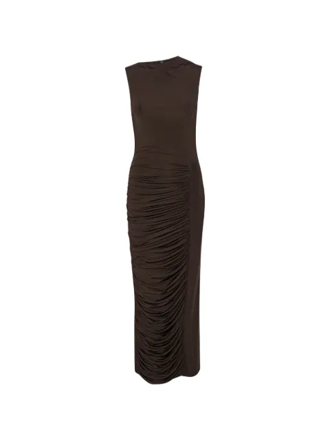 ROTATE BIRGER CHRISTENSEN vestido midi con diseño fruncido