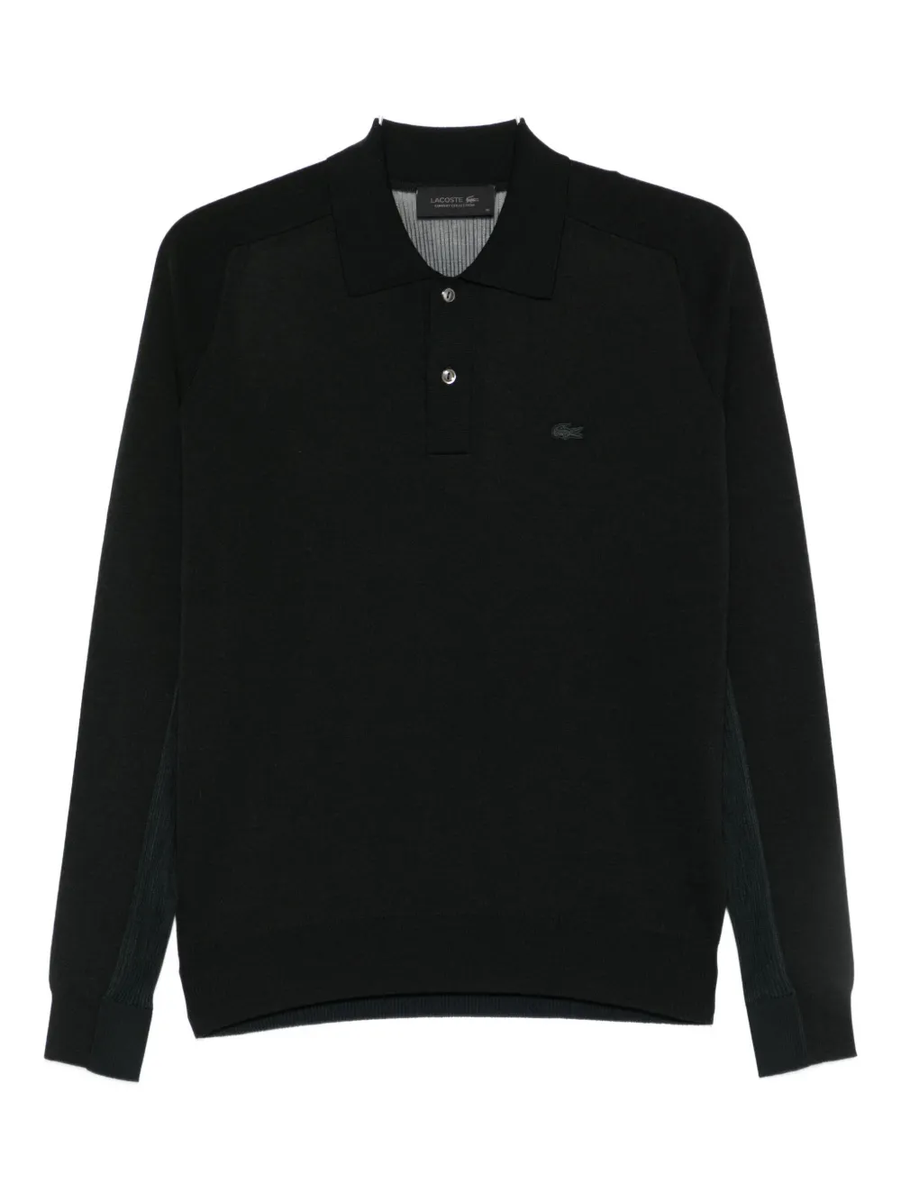 Lacoste Long-sleeve Polo Shirt In Black