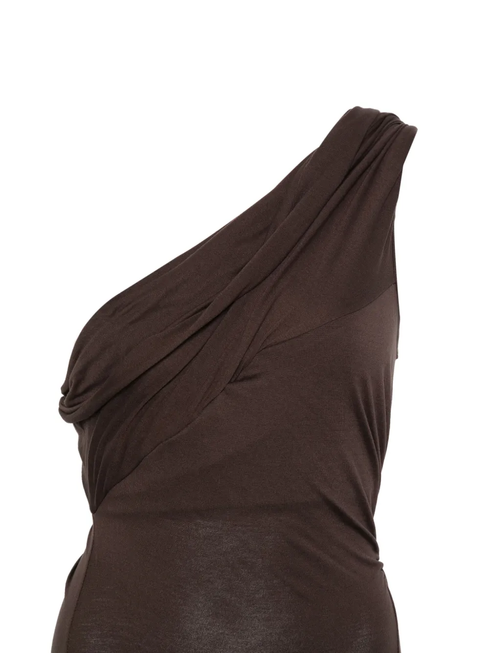 Rick Owens Lilies Asymmetrische top Bruin