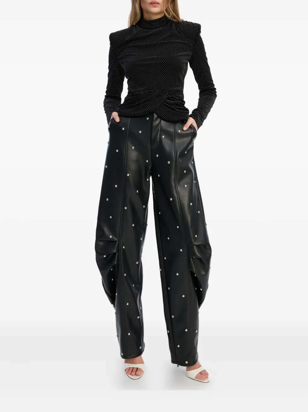 ROTATE BIRGER CHRISTENSEN Cargo broek met studs - Zwart