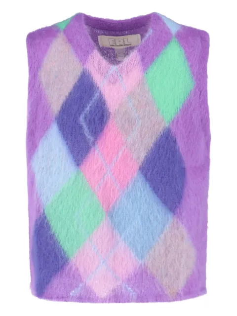 ERL diamond-knit vest