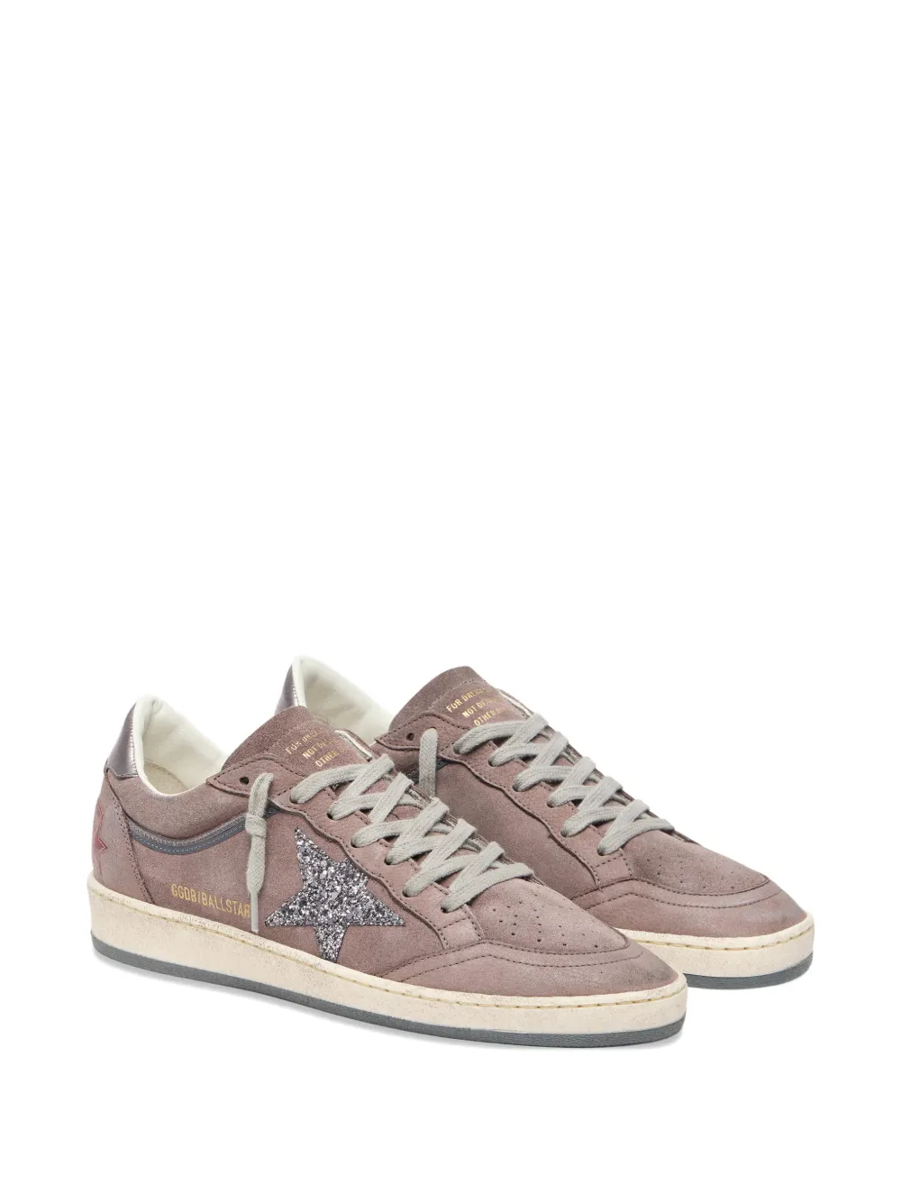Golden Goose Ball Star sneakers met glitter - Paars