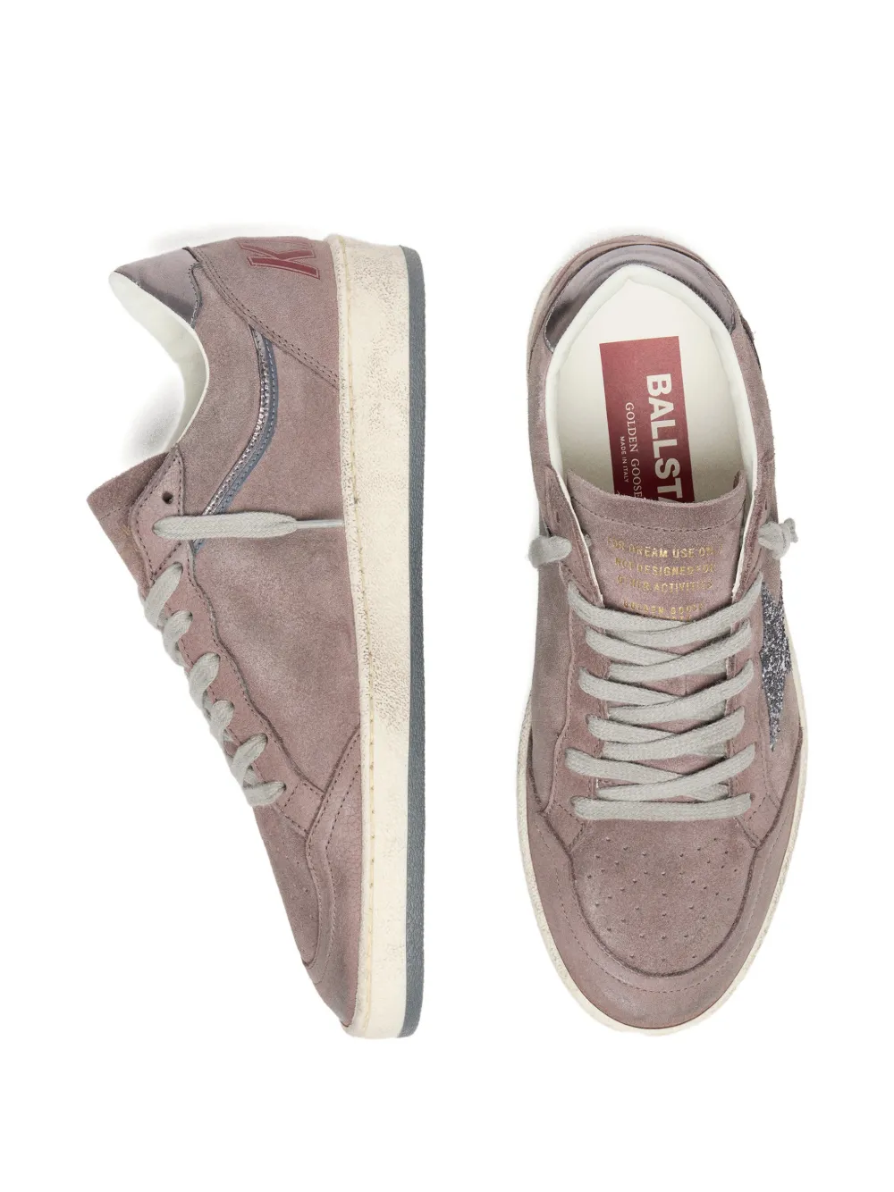 Golden Goose Ball Star sneakers met glitter Paars