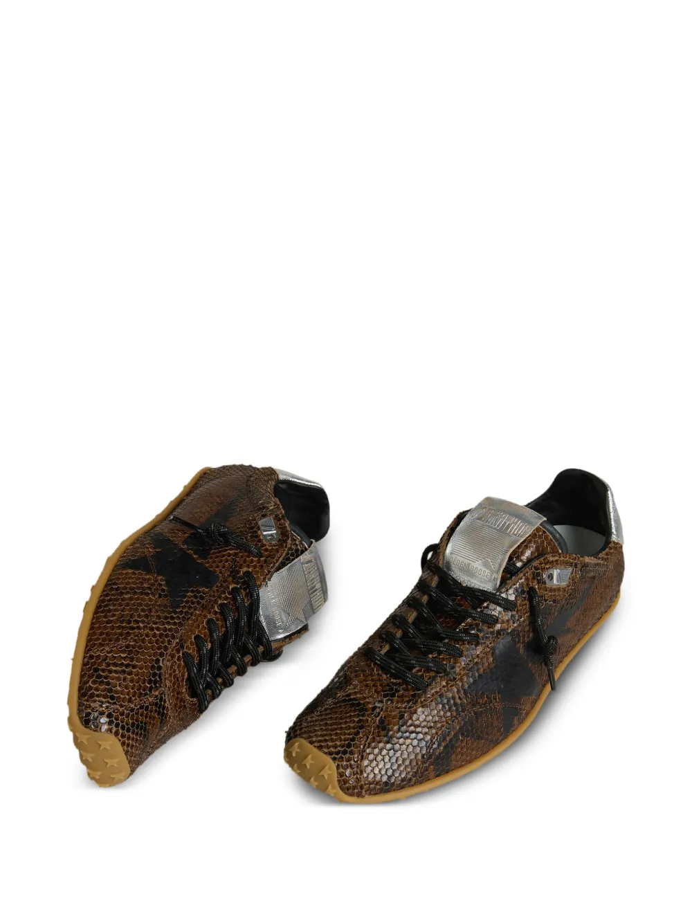 Golden Goose Marathon Speed leren sneakers met print Bruin
