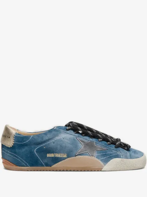 Golden Goose True-Star in teal suede with black star
