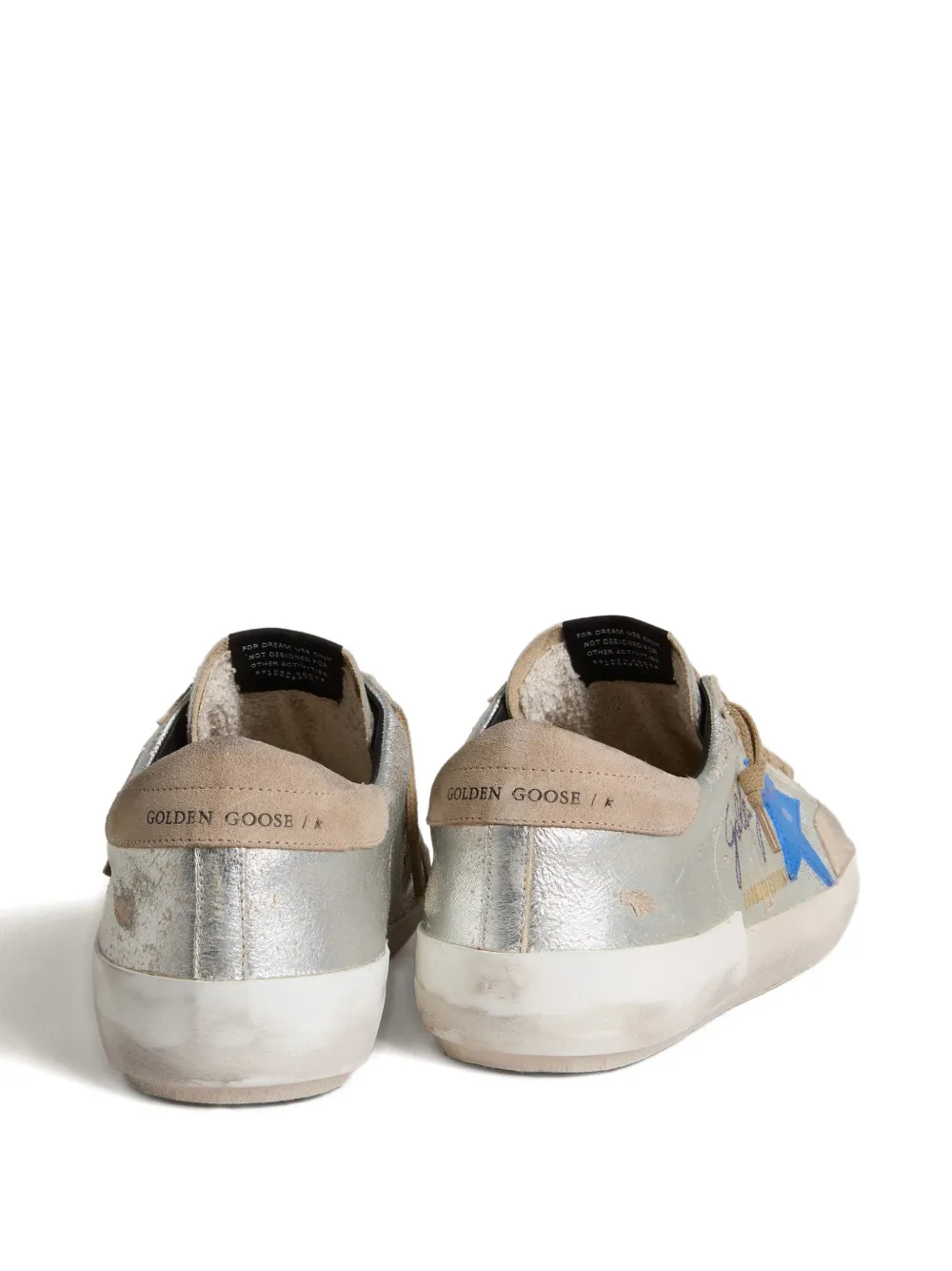 Golden Goose Sneakers met logo Zilver