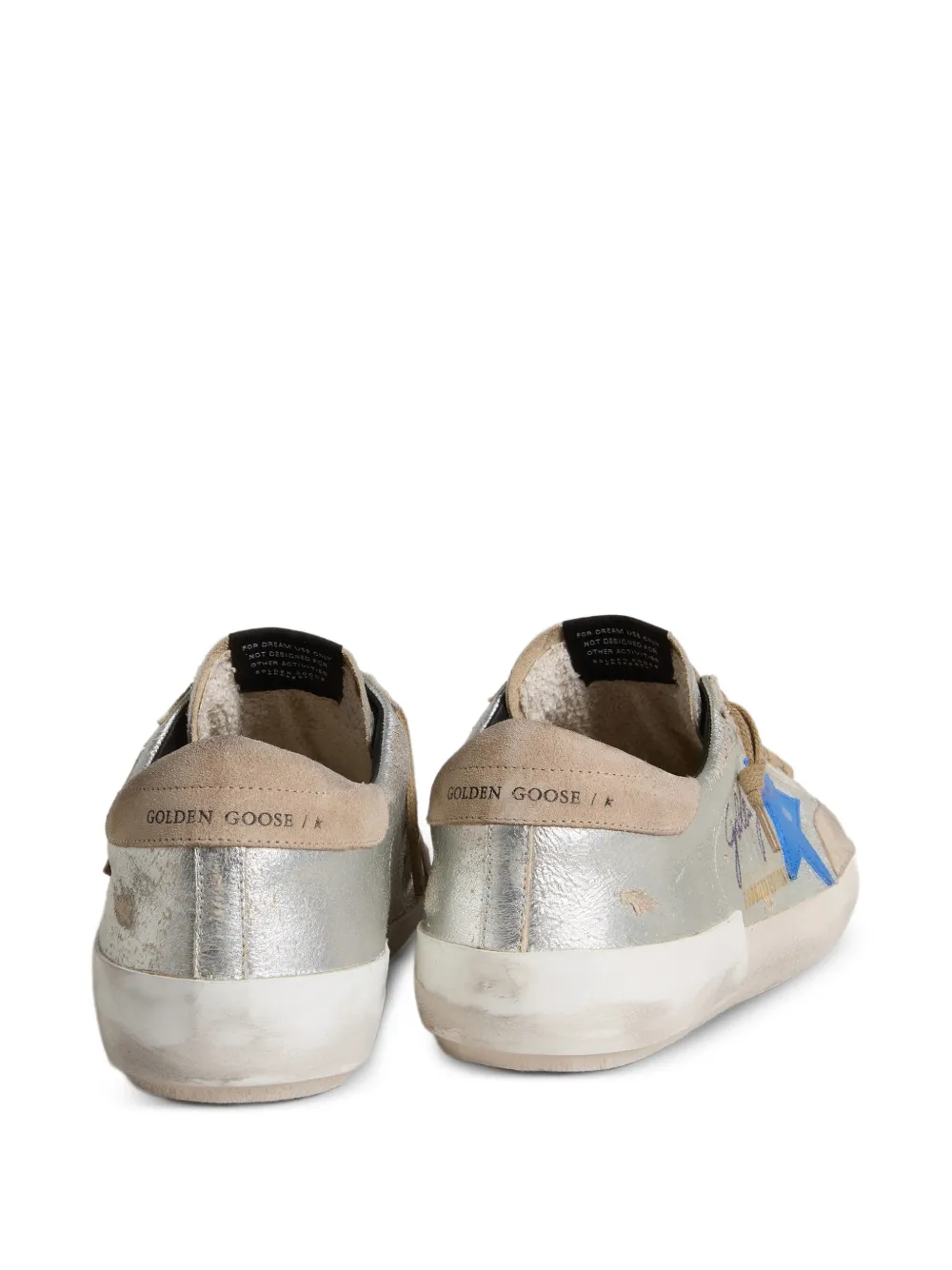 Golden Goose Sneakers met logo Zilver