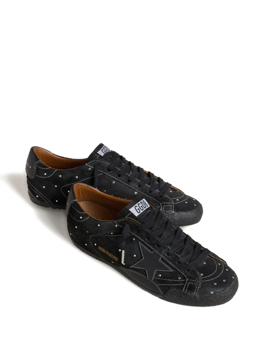 Golden Goose True-star Crystal Sneakers In Black