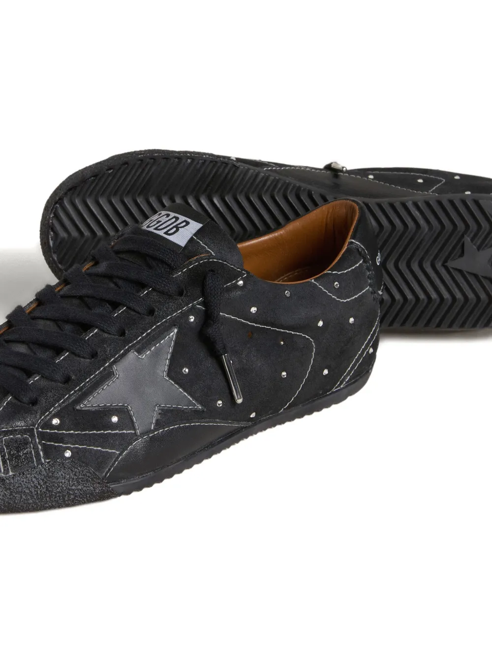 Golden Goose True-star Crystal Sneakers In Black
