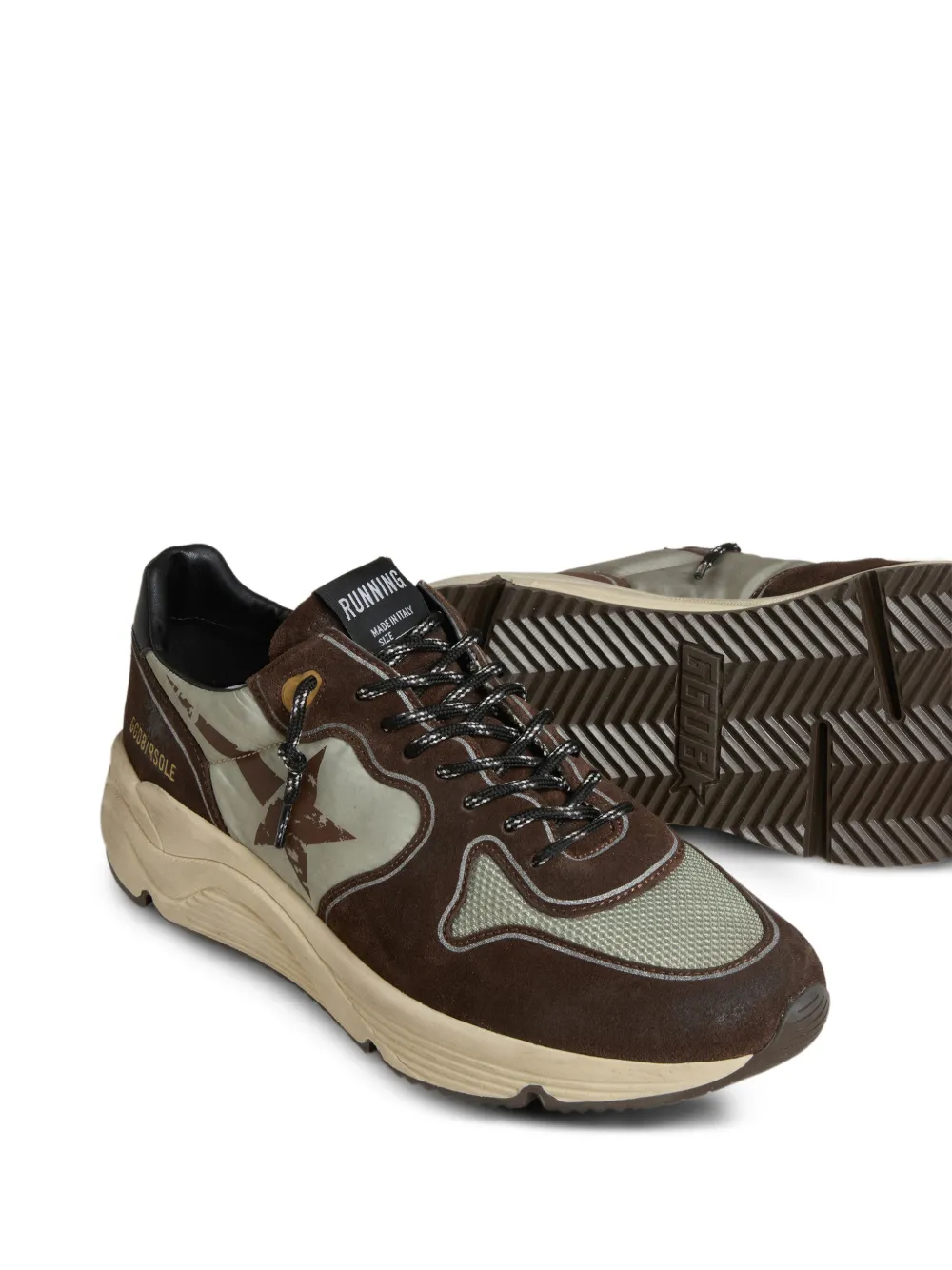 Golden Goose Running Sole suède sneakers Bruin