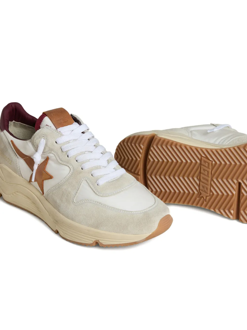 Golden Goose Sneakers met logo Beige