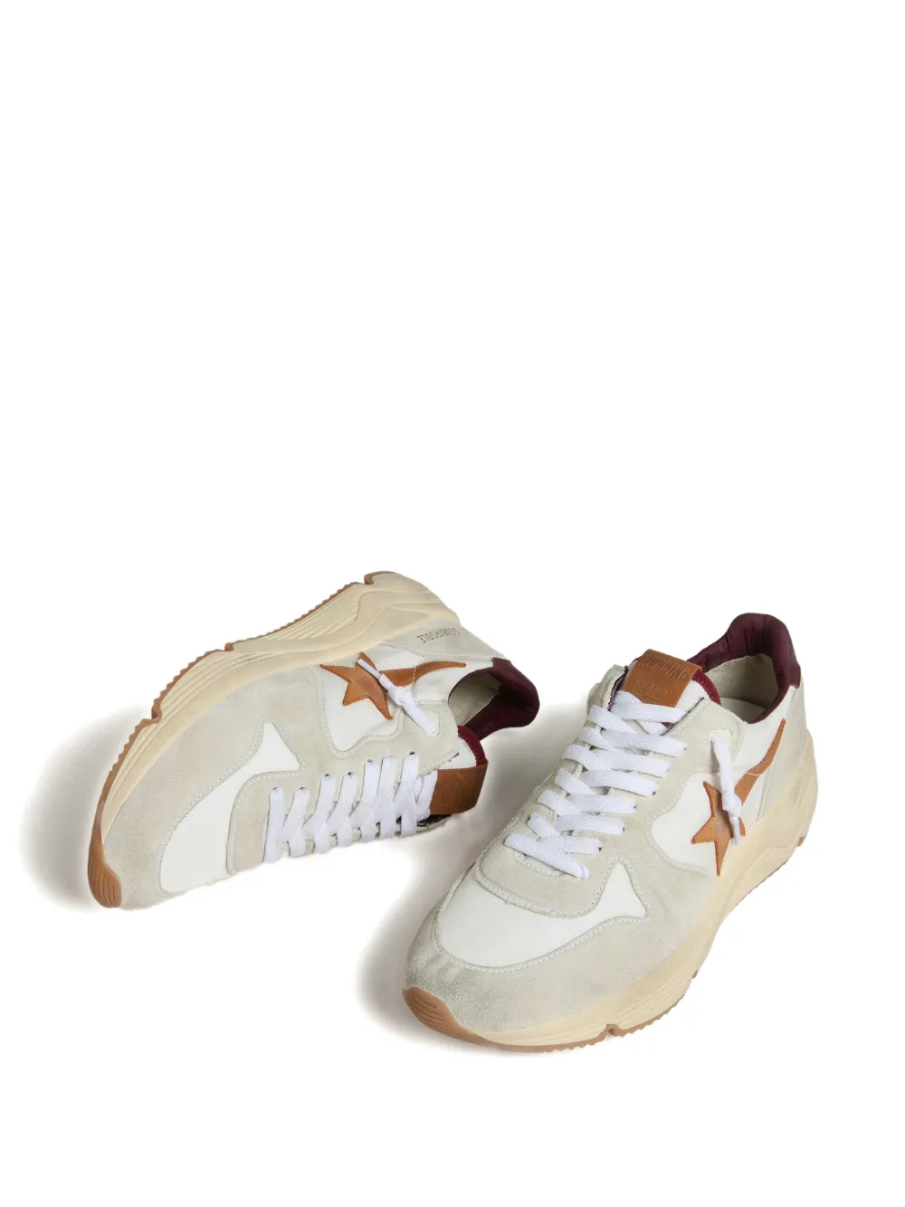 Golden Goose Sneakers met logo Beige