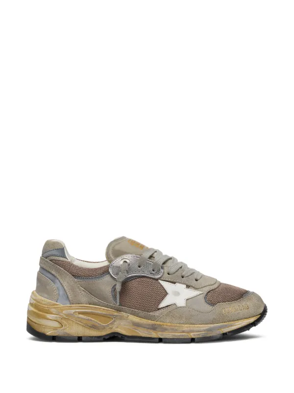 Golden Goose Lace-up Star-detail Sneakers in Grey