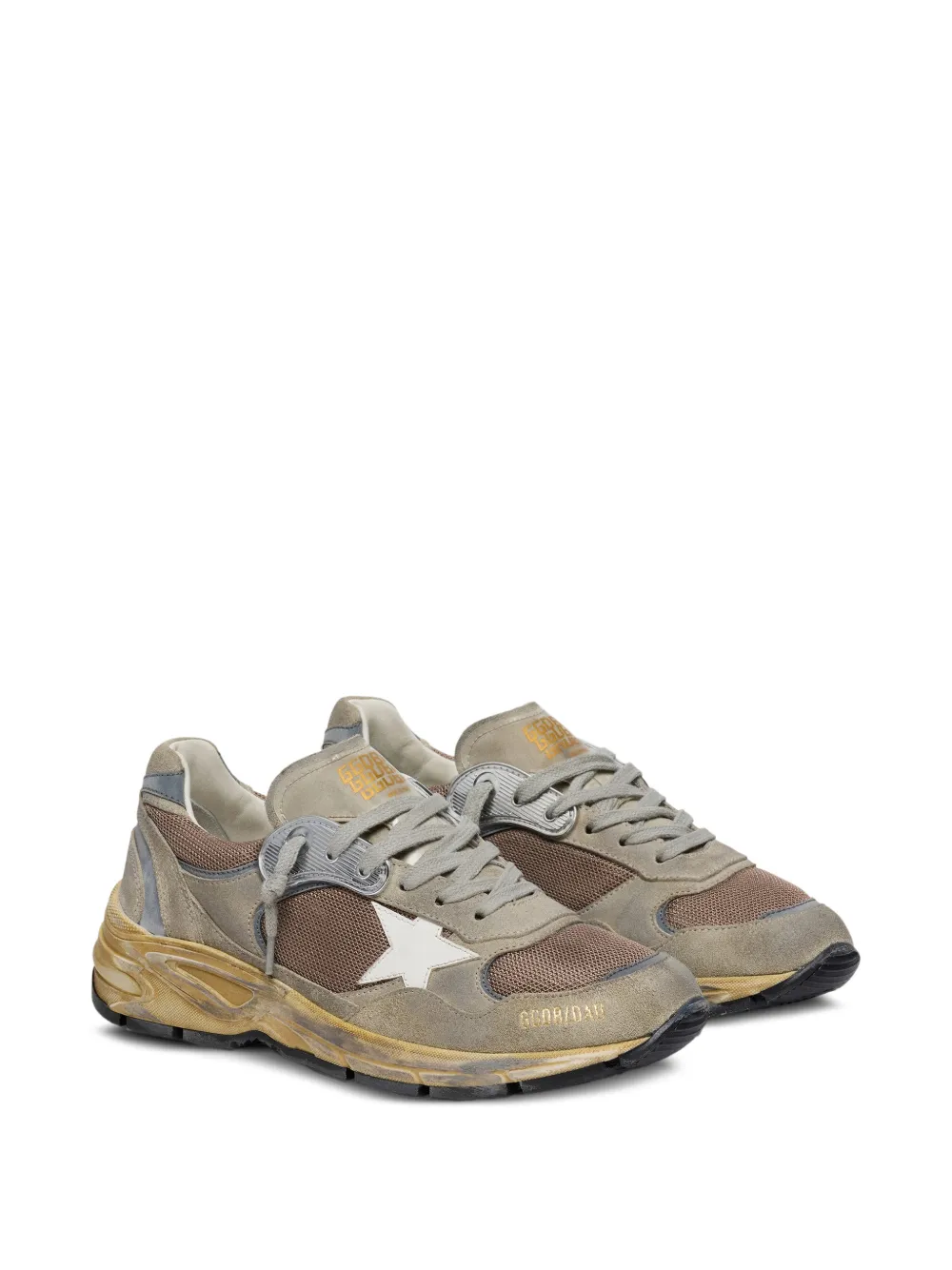 Golden Goose Lace-up Star-detail Sneakers in Grey, view 2