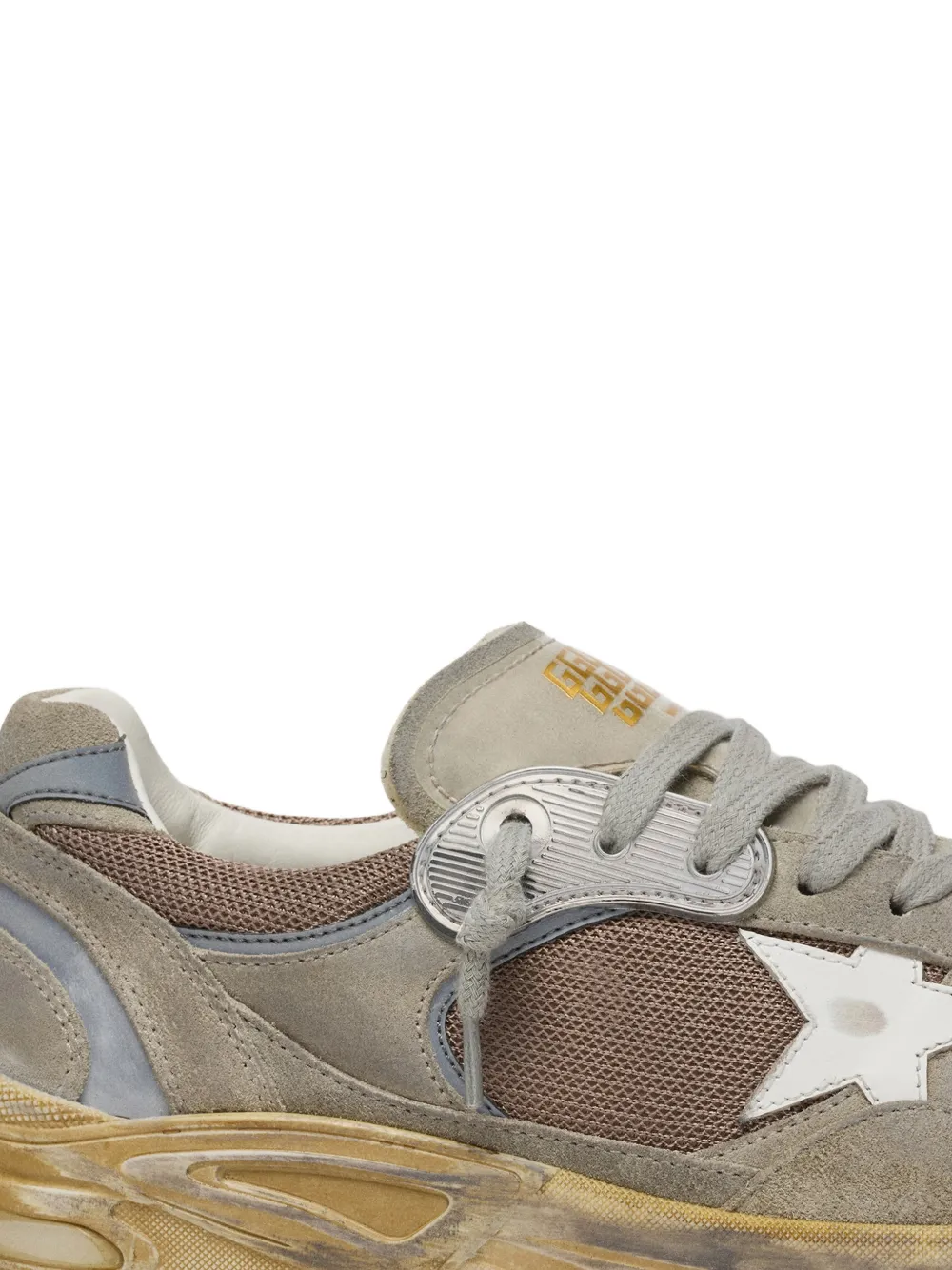 Golden Goose Lace-up Star-detail Sneakers in Grey, view 5