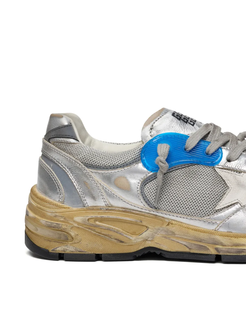 Golden Goose Sneakers met veters en mesh detail Zilver