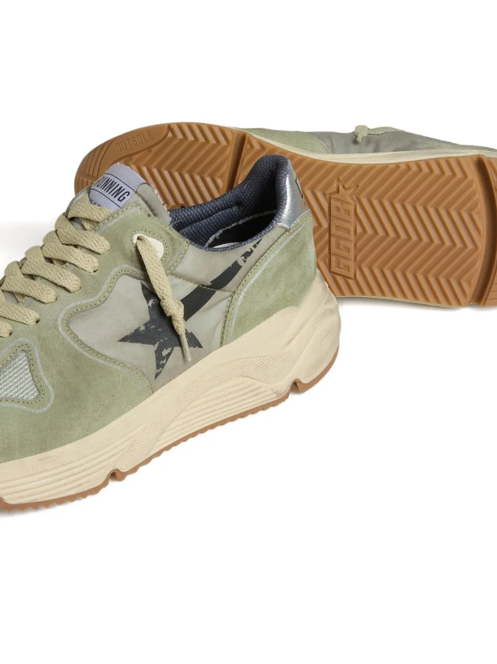 Golden Goose Suède sneakers met print Groen