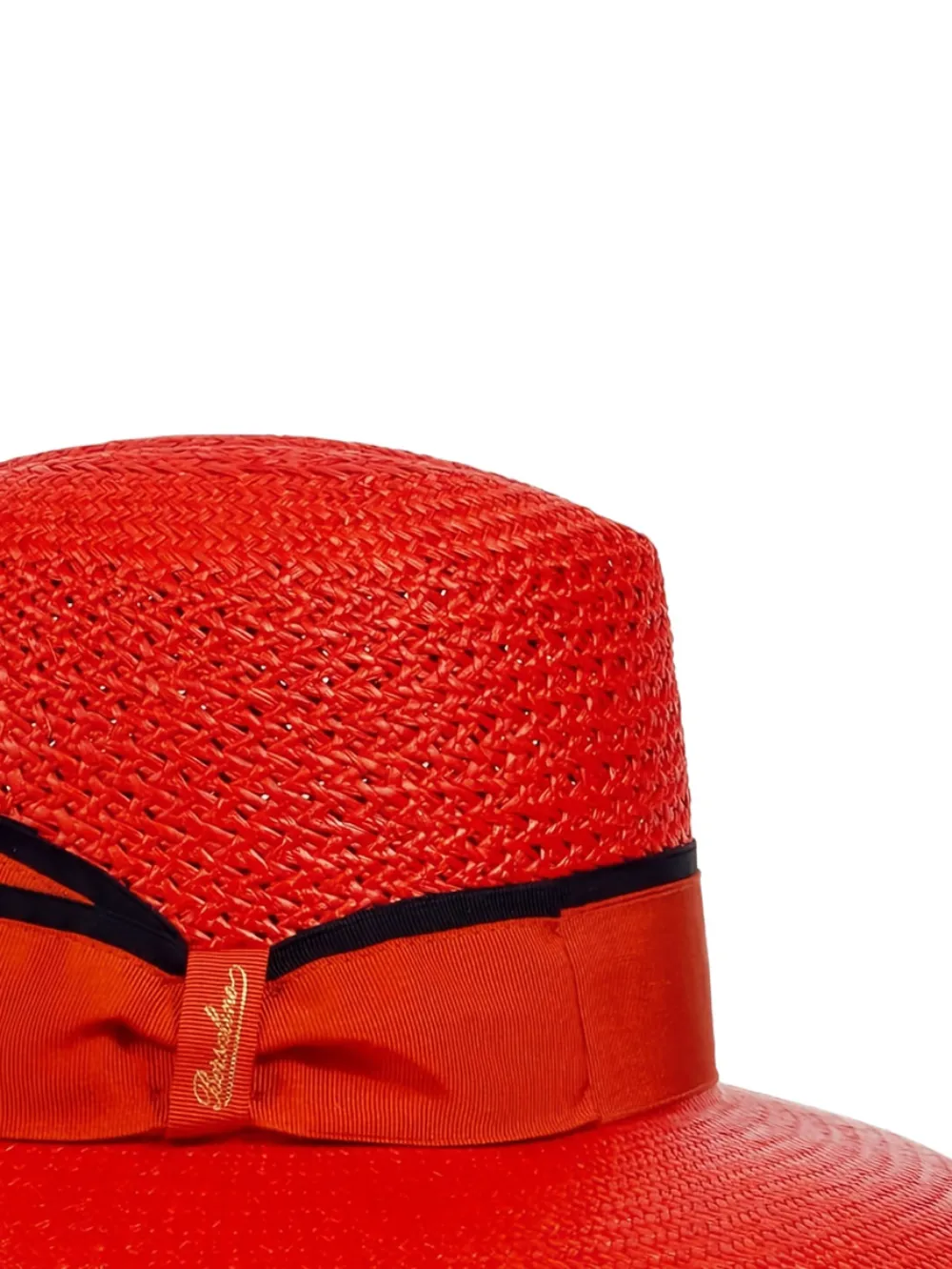 Borsalino Claudette Panama wide-brim hat - Rood