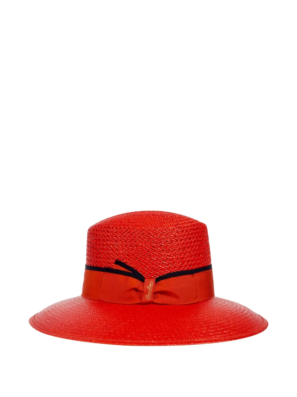 Borsalino Claudette Panama Wide-brim Hat In Red