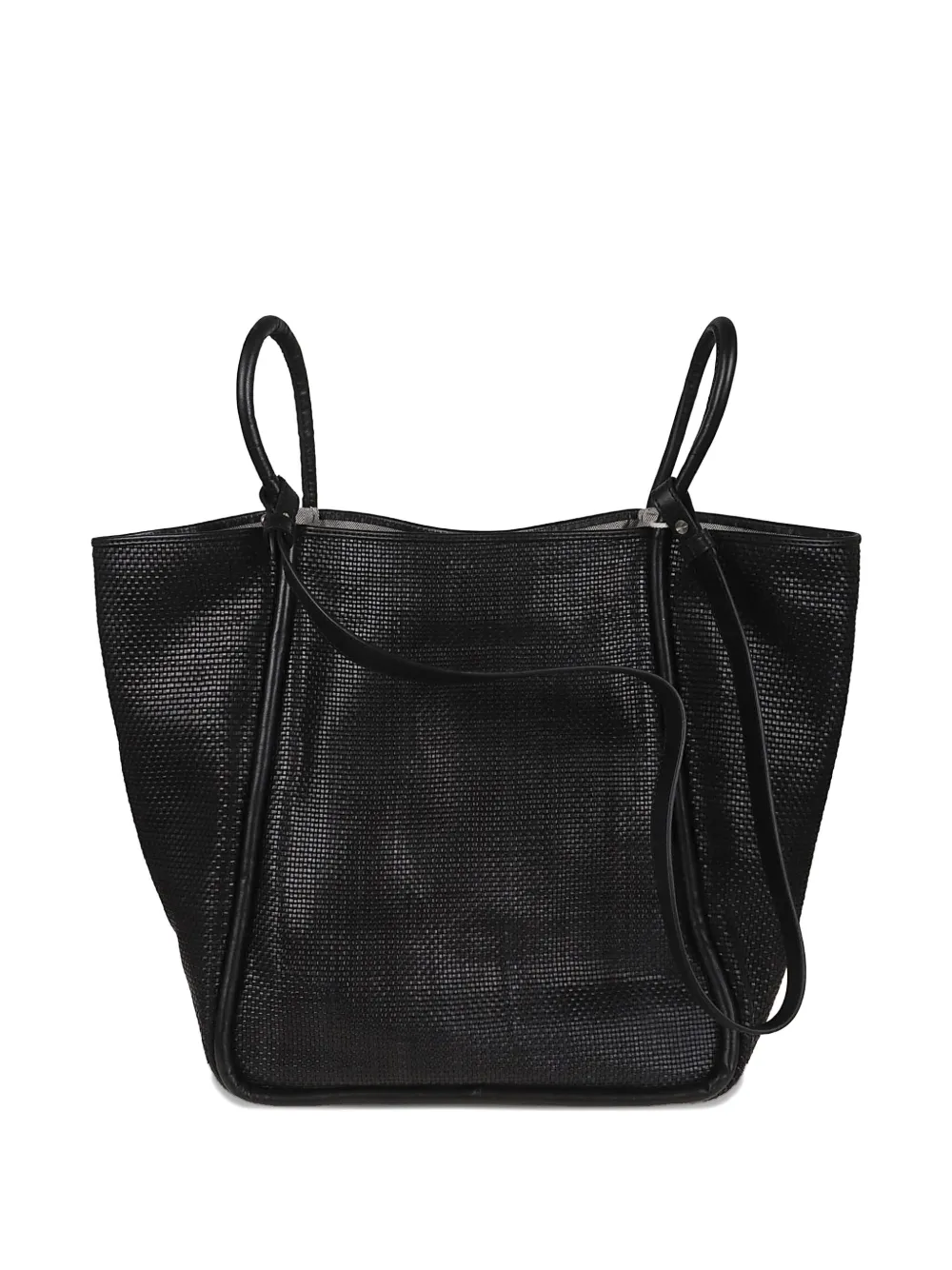 DRAGON DIFFUSION Ana woven leather tote bag - Zwart