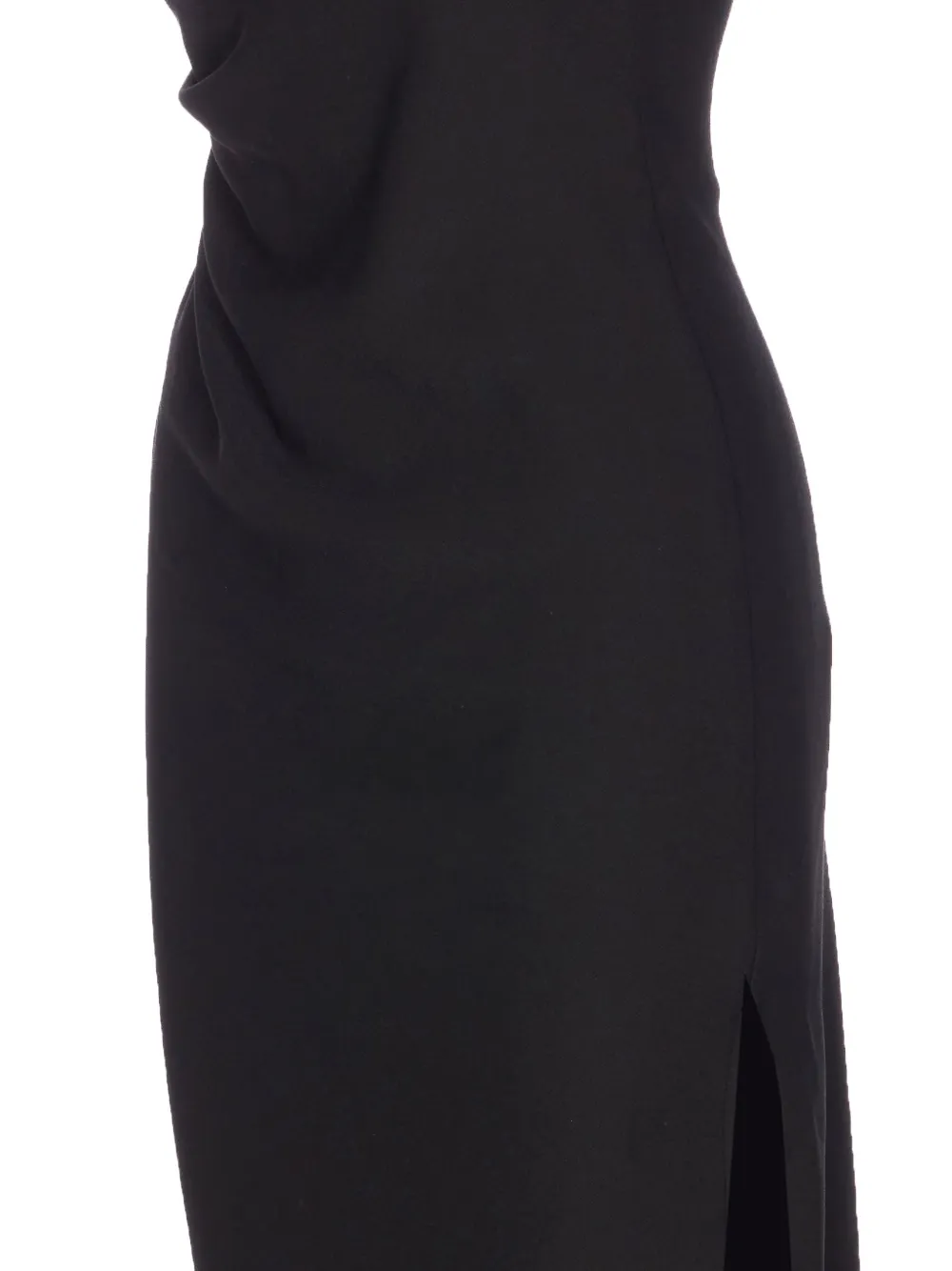 Ele Halterneck Split Dress In Black