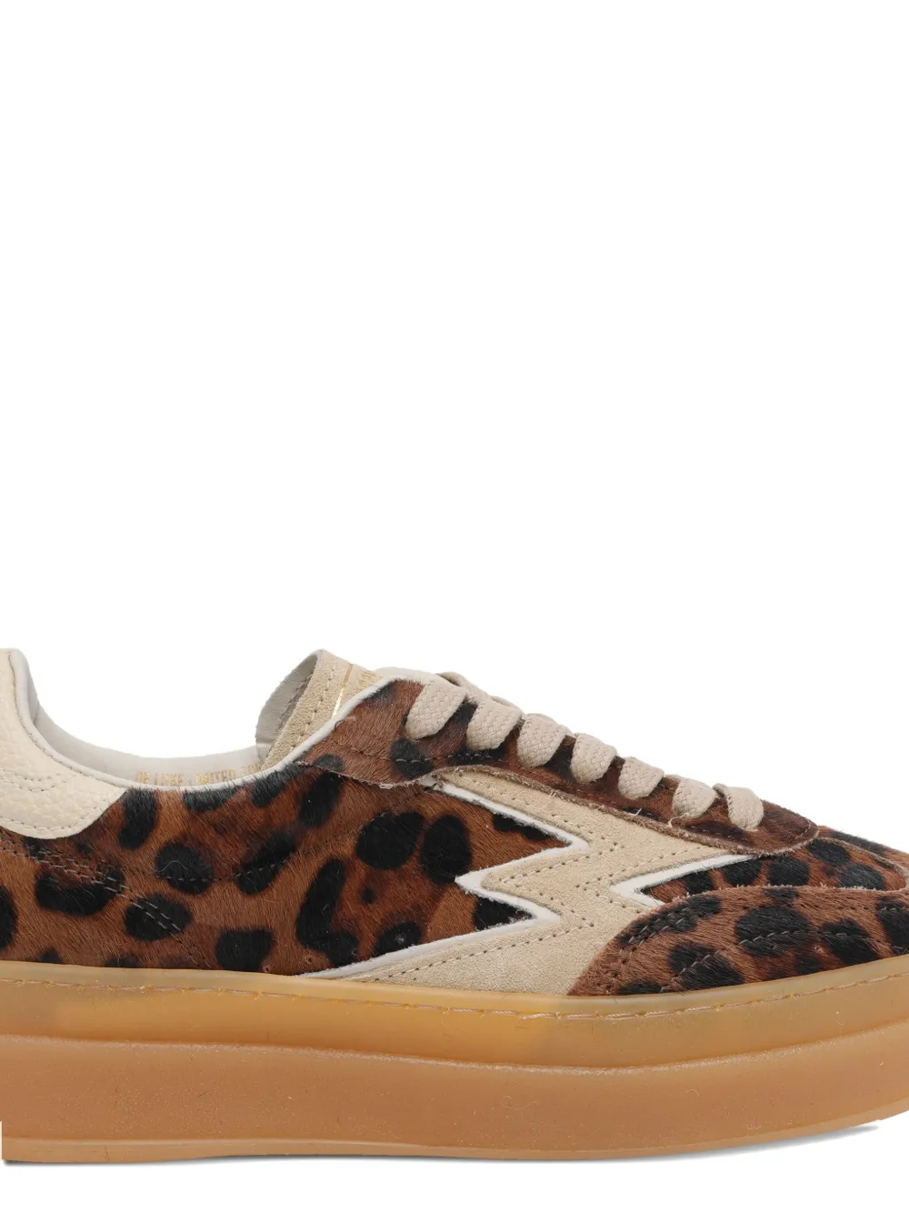 MOA CONCEPT Sneakers met dierenprint en logo Bruin