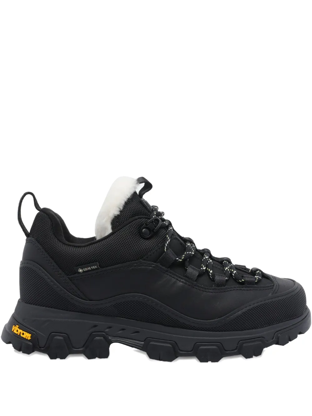 Ugg Black Canvas And Leather Metrotrek Sneakers In Black