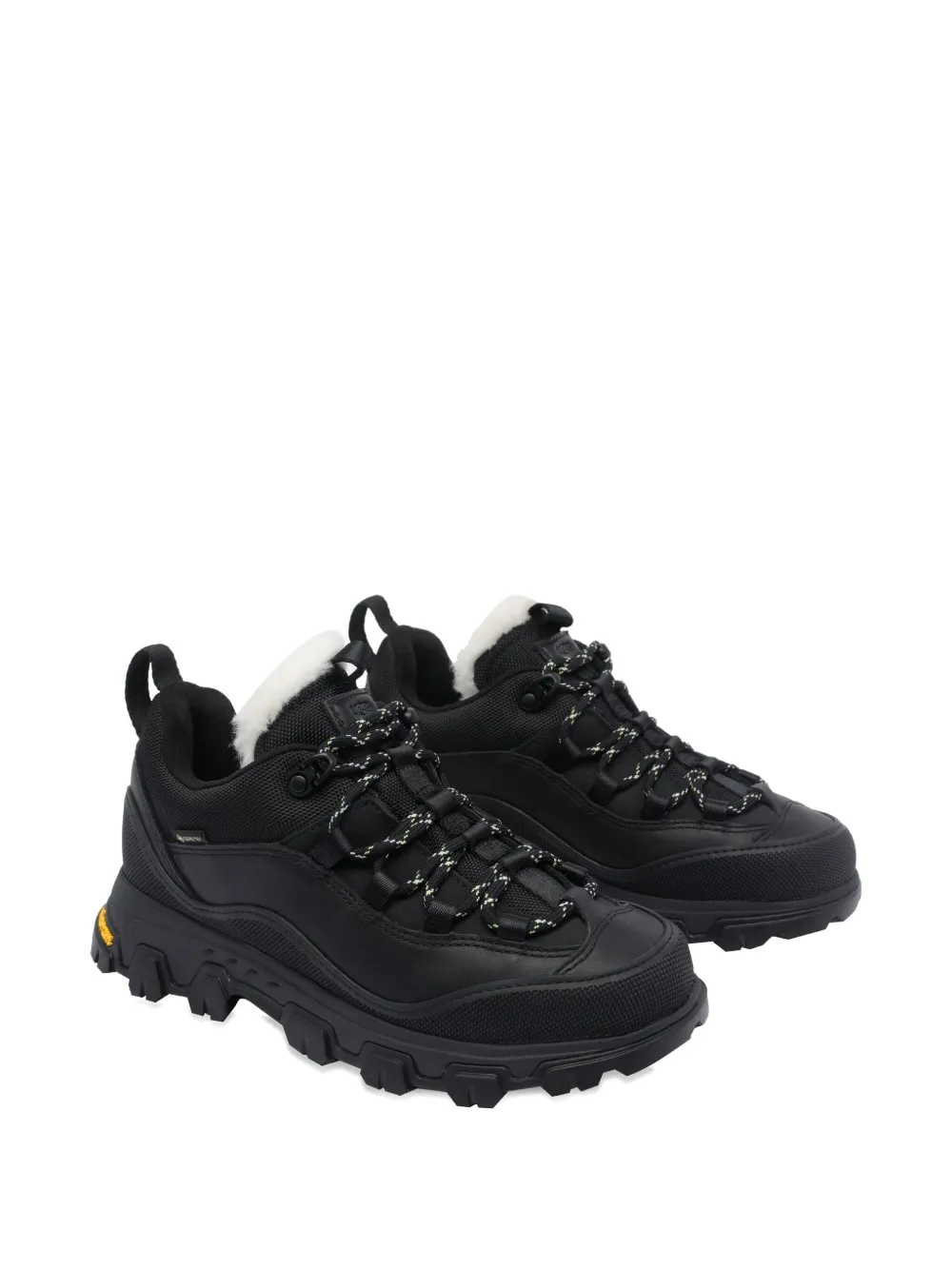 Ugg Black Canvas And Leather Metrotrek Sneakers In Black